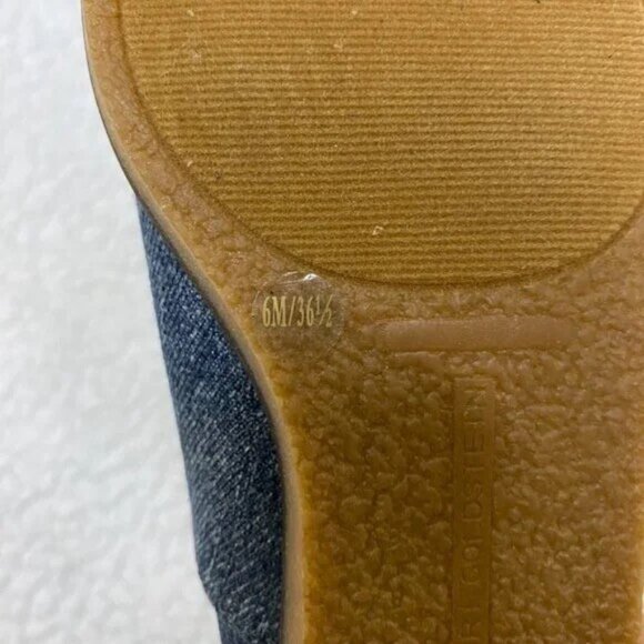 NIB Lori Goldstein Women's Loafer Flat Shoes Blue Denim & Ivory Lace Size 6 M - Picture 9 of 9